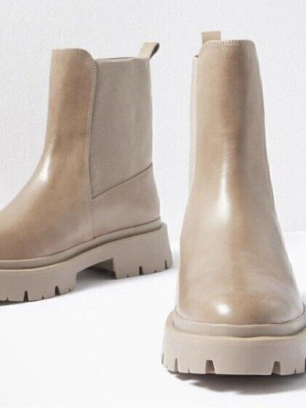 SCHUTZ Leather Lugsole Chelsea Boots